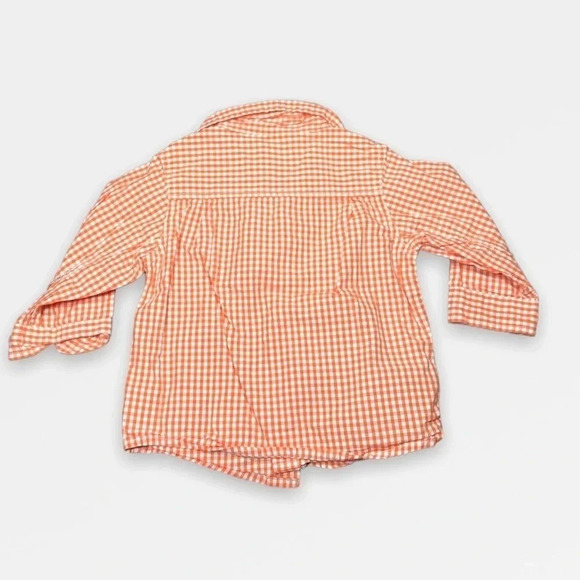 Orange Longe  Sleeve Button Down Shirt - Picture 3 of 3